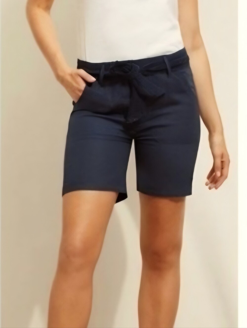Karen Kane 8" Stretch Pull On Shorts S M Black Career Chico’s Style Bermuda
